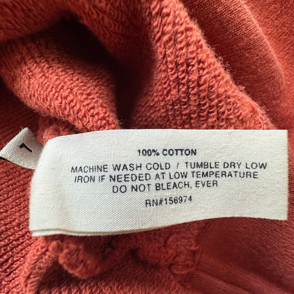 imogene + willie women’s Burnt Orange short sleeve bolt sweatshirt large NWT - Picture 8 of 10